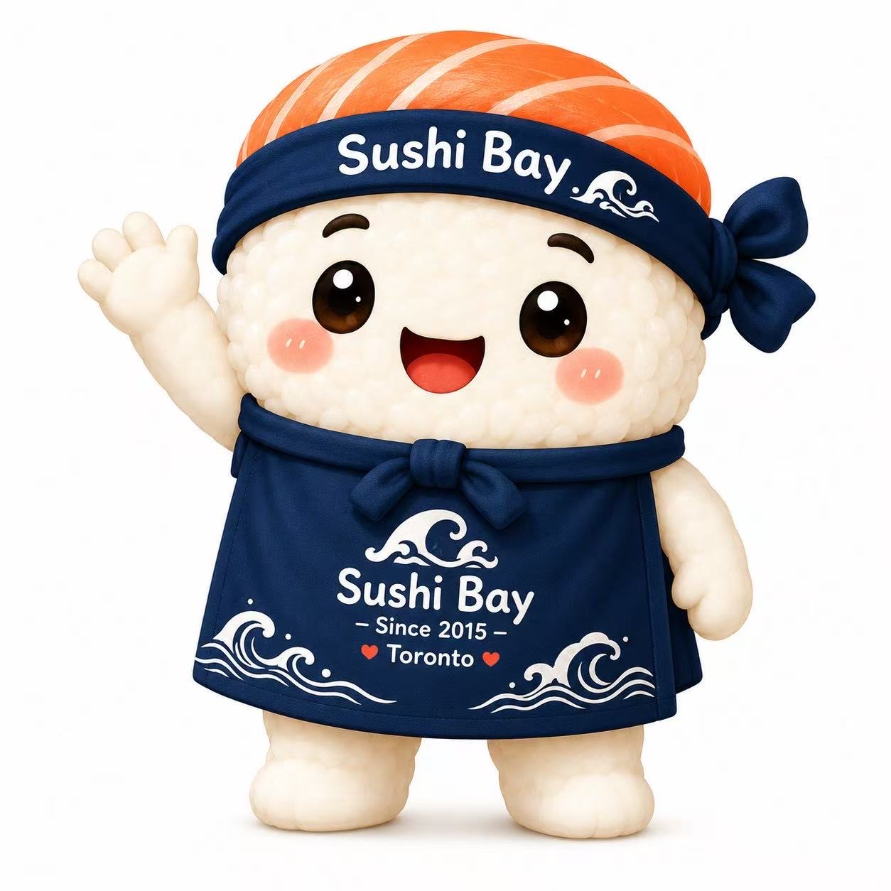 Sushi Bay Mascot Waving